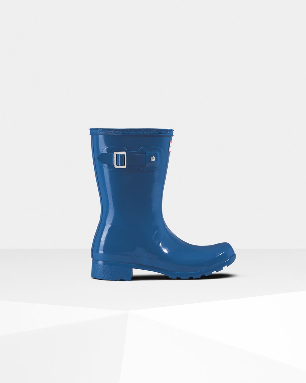 Womens Hunter Short Rain Boots Blue - Original Tour Foldable Gloss - 2504981-XB